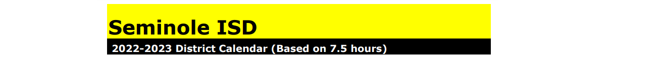 District School Academic Calendar for Seminole Success Ctr
