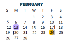 District School Academic Calendar for Elementary Aep for February 2023