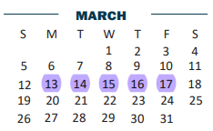 District School Academic Calendar for Beto House for March 2023