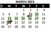 District School Academic Calendar for Comanche Elem for March 2023