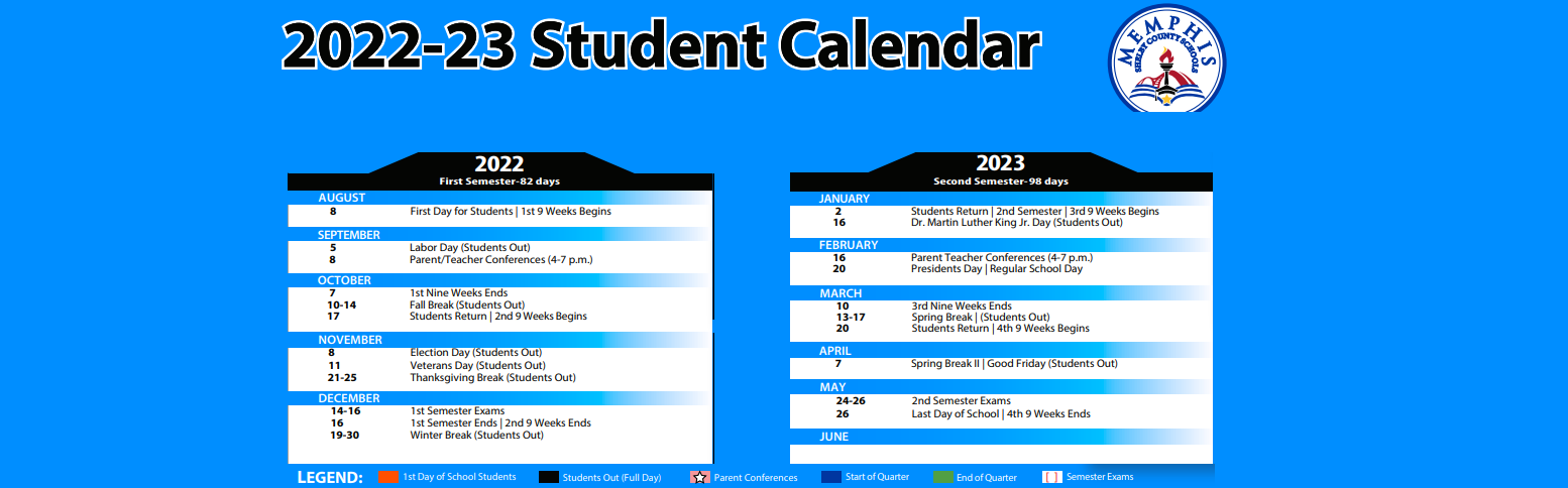 District School Academic Calendar Key for Elmore Park Middle School