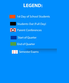 District School Academic Calendar Legend for Houston Middle School