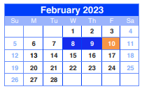 District School Academic Calendar for Sheldon 6th Grade Campus for February 2023