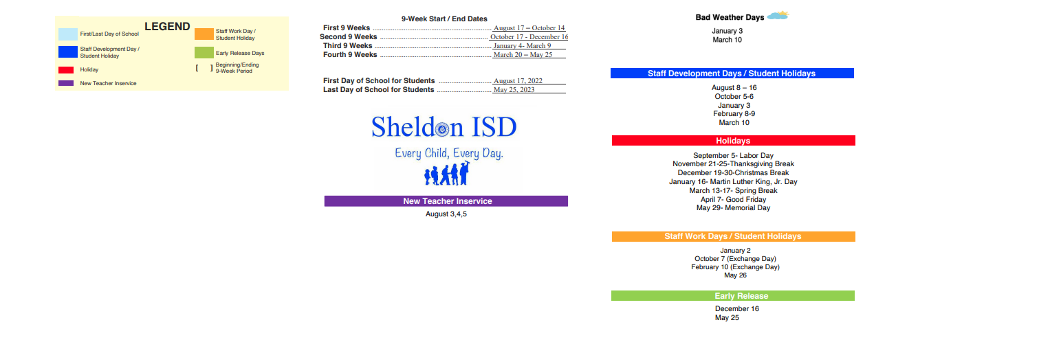 District School Academic Calendar Key for C E King High School