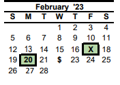 District School Academic Calendar for Silsbee H S for February 2023