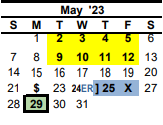 District School Academic Calendar for Edwards-johnson Memorial Middle for May 2023