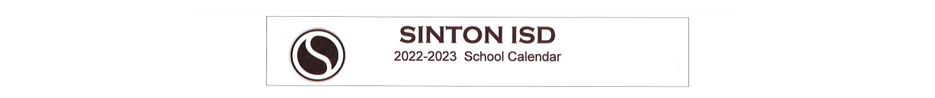 District School Academic Calendar for Sinton Elementary