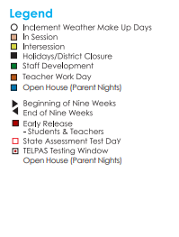 District School Academic Calendar Legend for Keys Academy