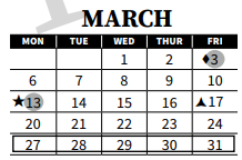District School Academic Calendar for Ridgeview Elementary for March 2023