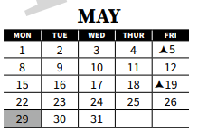 District School Academic Calendar for Lewis & Clark High School for May 2023