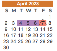 District School Academic Calendar for Deloras E Thompson Elementary for April 2023