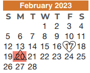 District School Academic Calendar for Ginger Mcnabb Elementary for February 2023