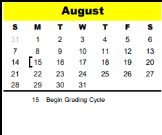 District School Academic Calendar for Shadow Oaks Elementary for August 2022