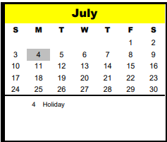 District School Academic Calendar for Westchester Academy For Internatio for July 2022