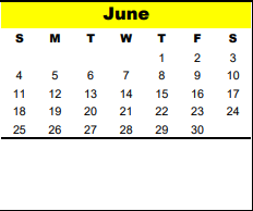 District School Academic Calendar for Science Ctr for June 2023