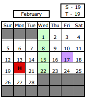 District School Academic Calendar for Ridgely Elem School for February 2023