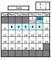 District School Academic Calendar for U S Grant Middle School for June 2023