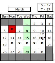 District School Academic Calendar for Jefferson Middle School for March 2023