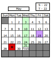 District School Academic Calendar for Black Hawk Elem School for May 2023