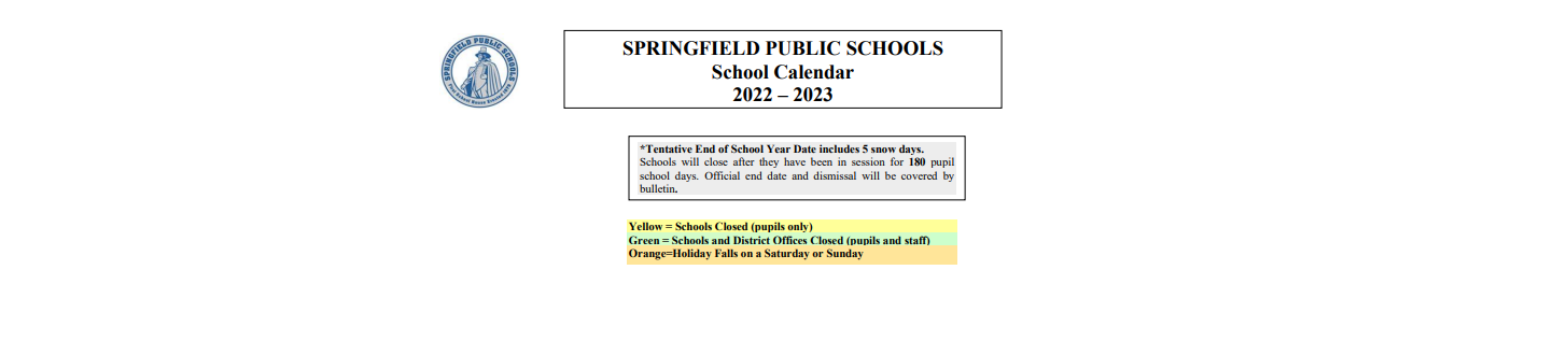 District School Academic Calendar Key for Frederick Harris
