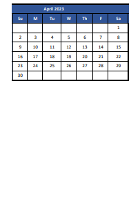 District School Academic Calendar for Lyon Academy - Basic INSTR. for April 2023