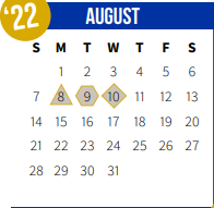 District School Academic Calendar for L.P. Monteleone Junior High School for August 2022