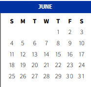 District School Academic Calendar for Operation Jumpstart Alternative School for June 2023