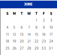 District School Academic Calendar for Bayou Woods Elementary School for June 2023