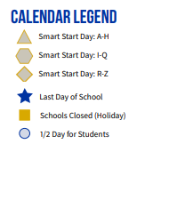 District School Academic Calendar Legend for Operation Jumpstart Alternative School