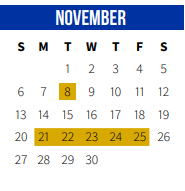 District School Academic Calendar for Operation Jumpstart Alternative School for November 2022