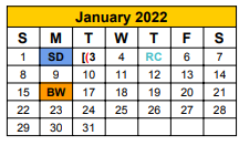 District School Academic Calendar for Gilbert Intermediate School for January 2023