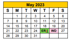 District School Academic Calendar for Stephenville J H for May 2023