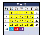 District School Academic Calendar for Golden Valley Secondary Community Day for May 2023