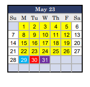 District School Academic Calendar for Kennedy Elementary for May 2023