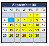 District School Academic Calendar for Hazelton Elementary for September 2022