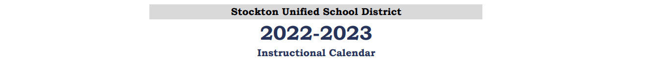 District School Academic Calendar for Urbani Institute