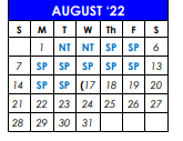 District School Academic Calendar for Sulphur Springs Middle for August 2022