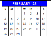 District School Academic Calendar for Sulphur Springs Middle for February 2023