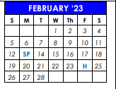 District School Academic Calendar for Travis El for February 2023