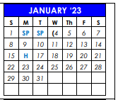 District School Academic Calendar for Bowie Elementary for January 2023