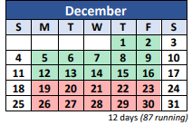 District School Academic Calendar for Union Elementary Year Round School for December 2022