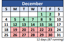 District School Academic Calendar for Robert E Ellis Middle School for December 2022