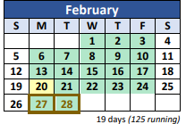District School Academic Calendar for Clyde Riggs Elementary School for February 2023