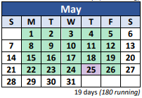 District School Academic Calendar for Union Elementary Year Round School for May 2023