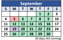 District School Academic Calendar for Union Elementary Year Round School for September 2022