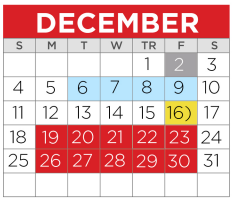 District School Academic Calendar for Terrell H S for December 2022
