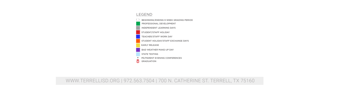 District School Academic Calendar Key for W H Burnett El