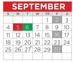 District School Academic Calendar for J W Long Elementary for September 2022