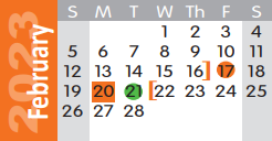 District School Academic Calendar for Westlawn Elementary for February 2023