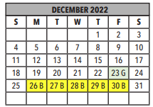 District School Academic Calendar for Julia Keen Elementary School for December 2022